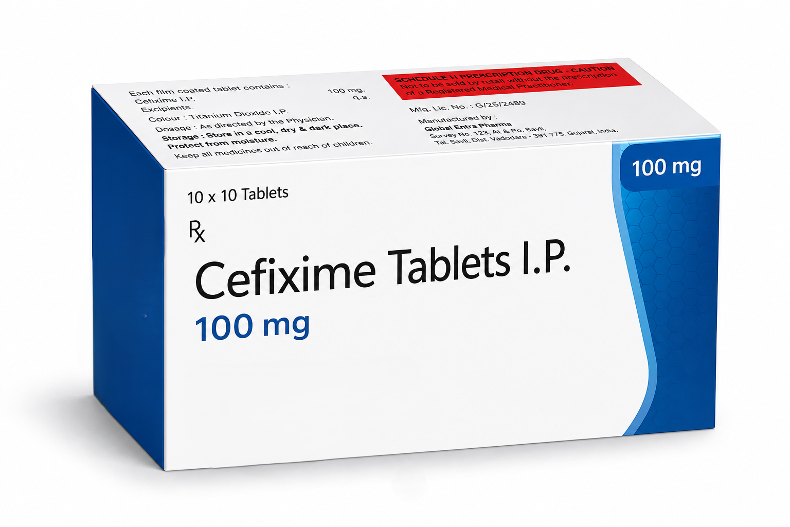 Cefixime Tablets IP 100 mg Manufacturer in India
